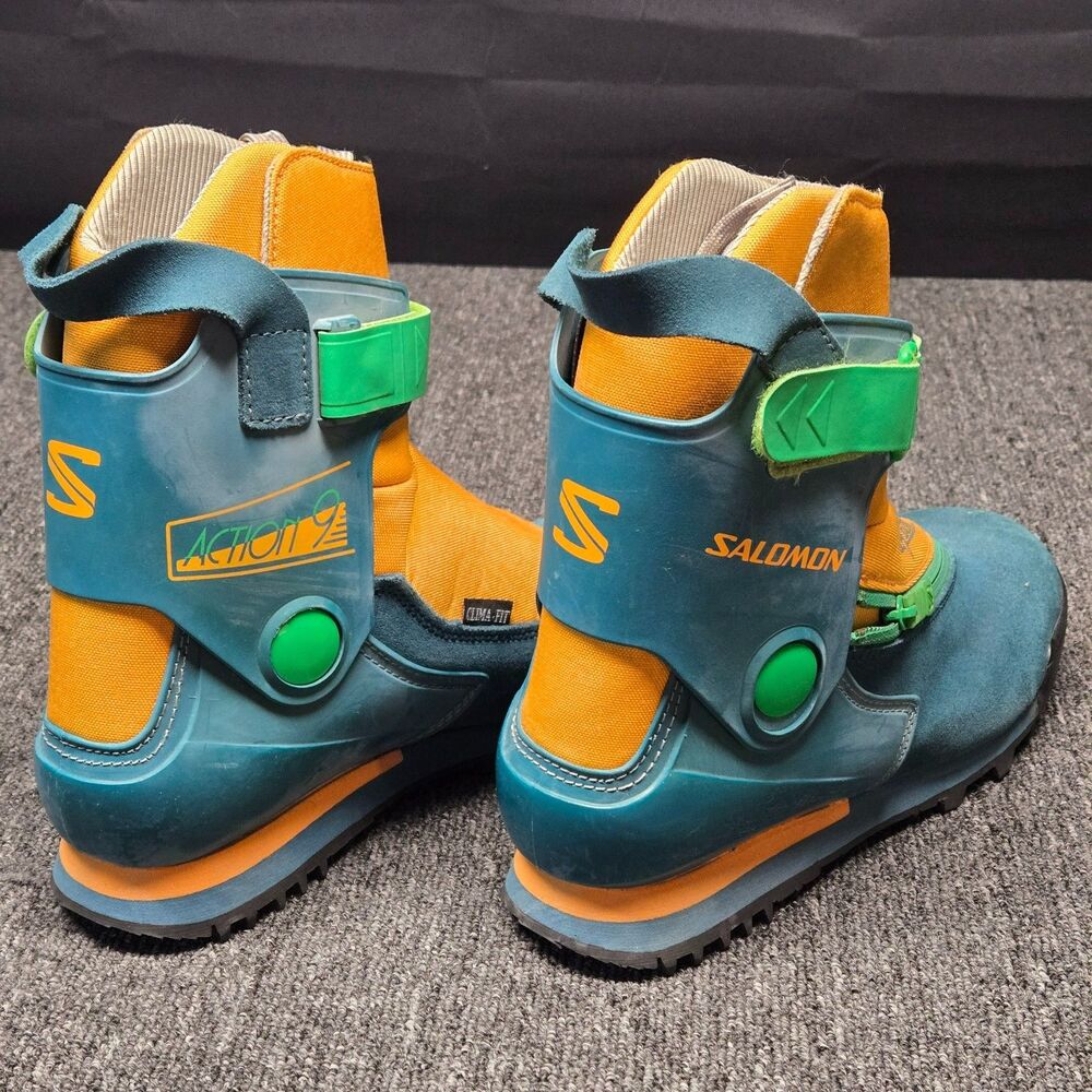 Vintage Salomon Action Hiking Boots 8.5 ClimaFit Ankle Chassis France Italy RARE
